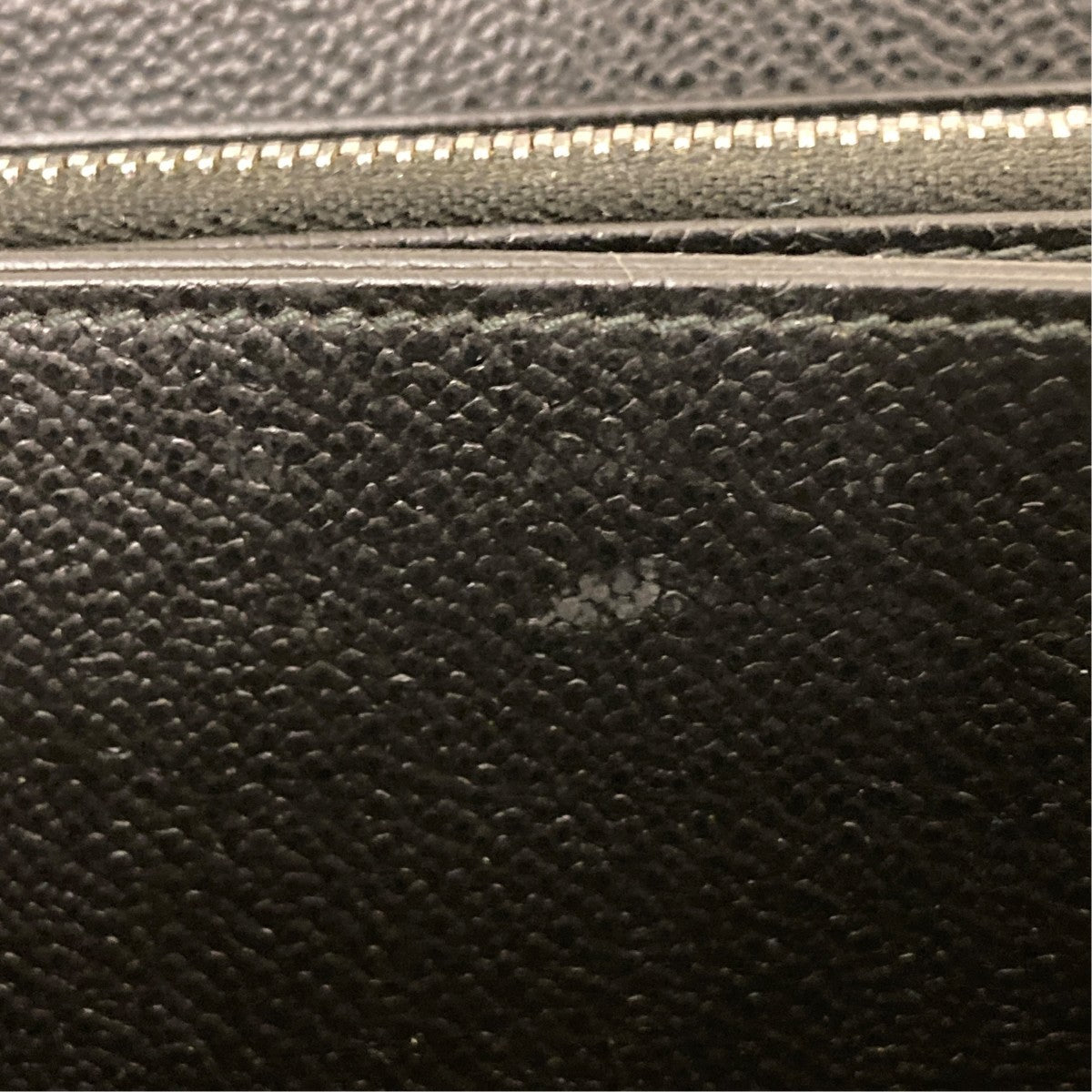 Prada Saffiano Triangle Zip Around Long Wallet Black - Pre-owned