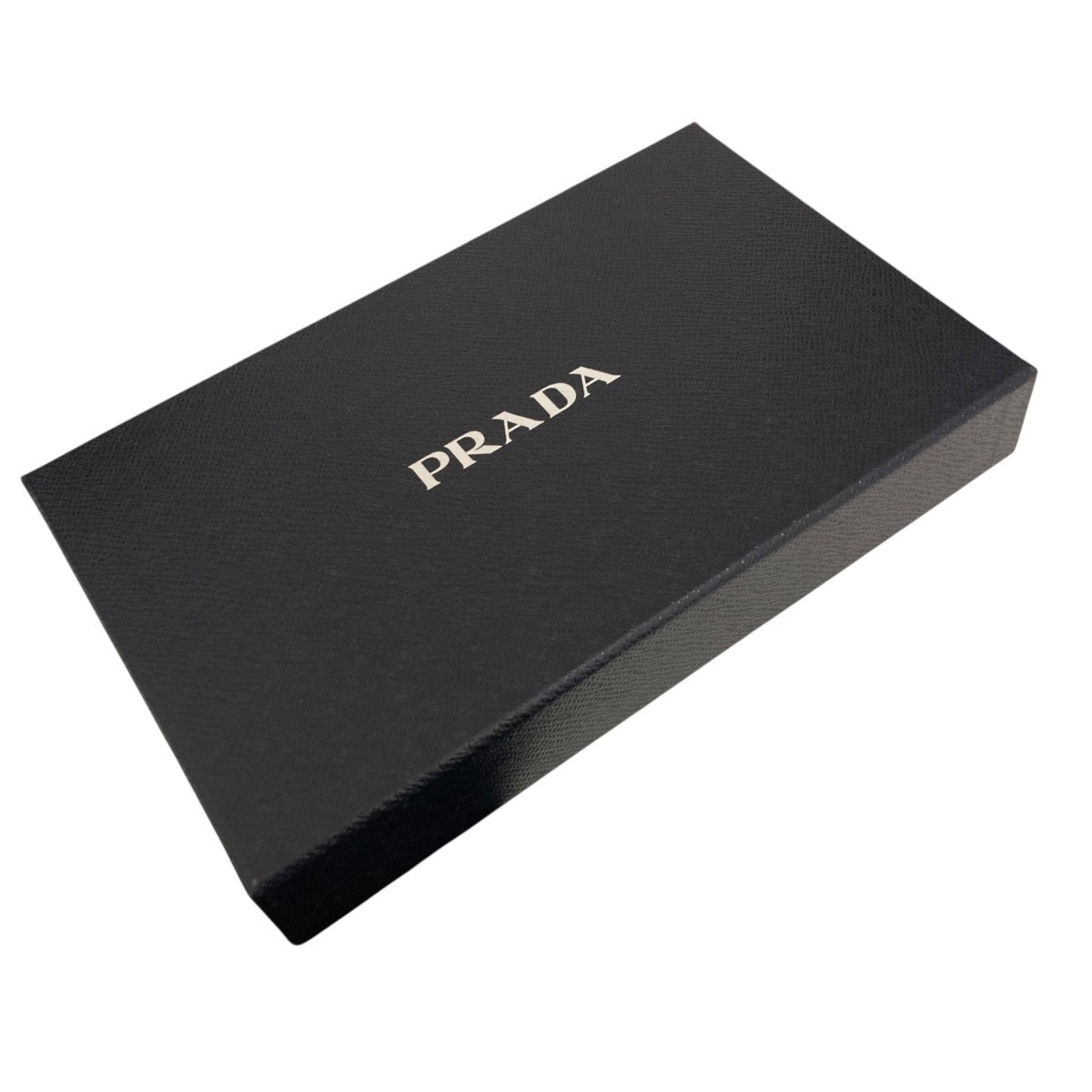 Prada Saffiano Triangle Zip Around Long Wallet Black - Pre-owned