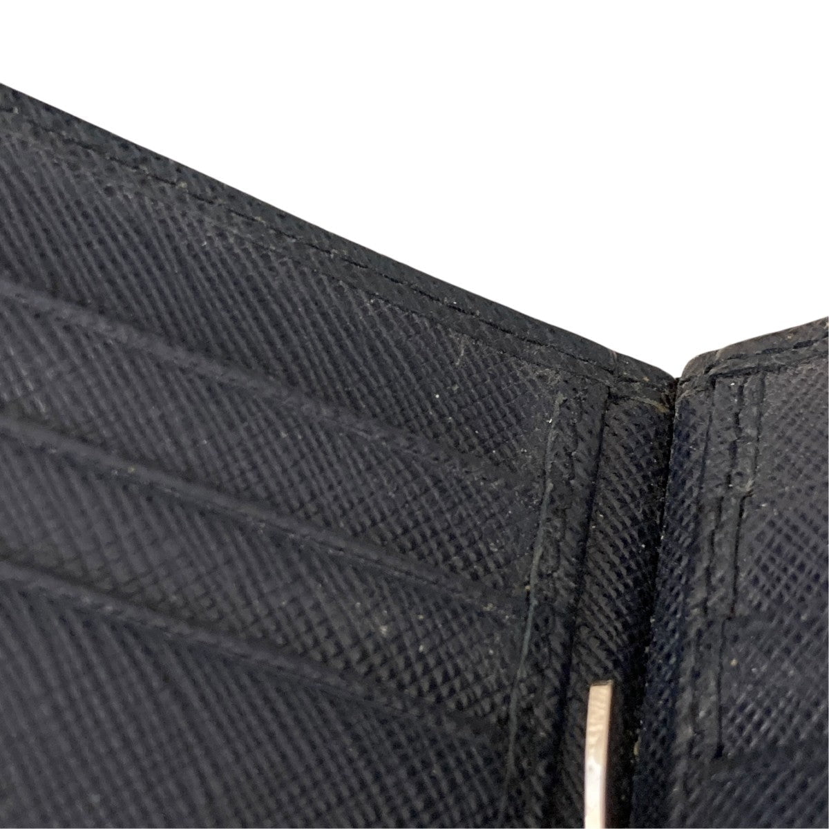 Prada Saffiano Money Clip Navy - Pre-owned
