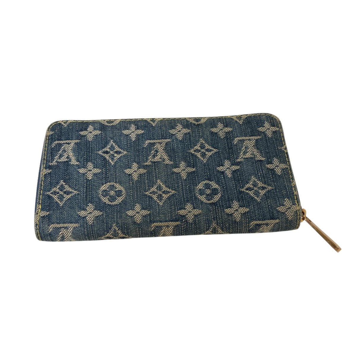 Louis Vuitton Monogram Denim Zippy Wallet With Round Zipper Indigo - Pre-owned