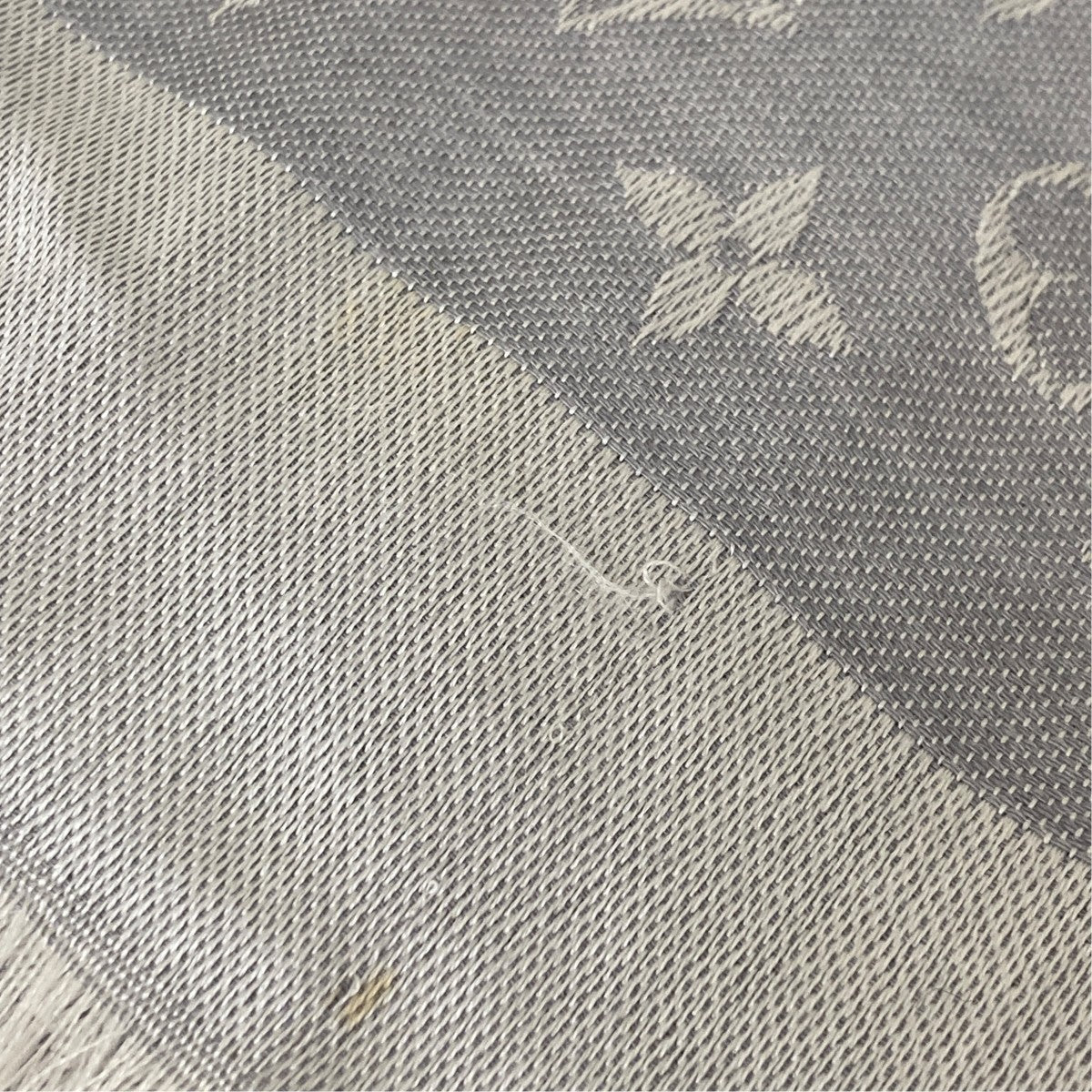 Louis Vuitton Shawl Monogram Denim Griperle Stole Silver - Pre-owned