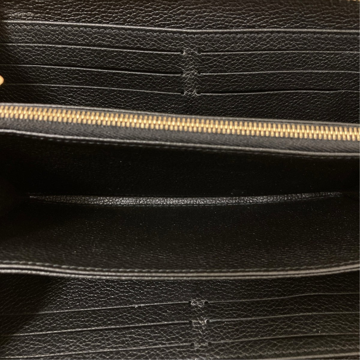 Louis Vuitton Monogram Empreinte Zippy Wallet Long Wallet Black - Pre-owned