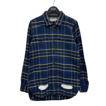 Off-White Check Shirt Navy - Pre-owned