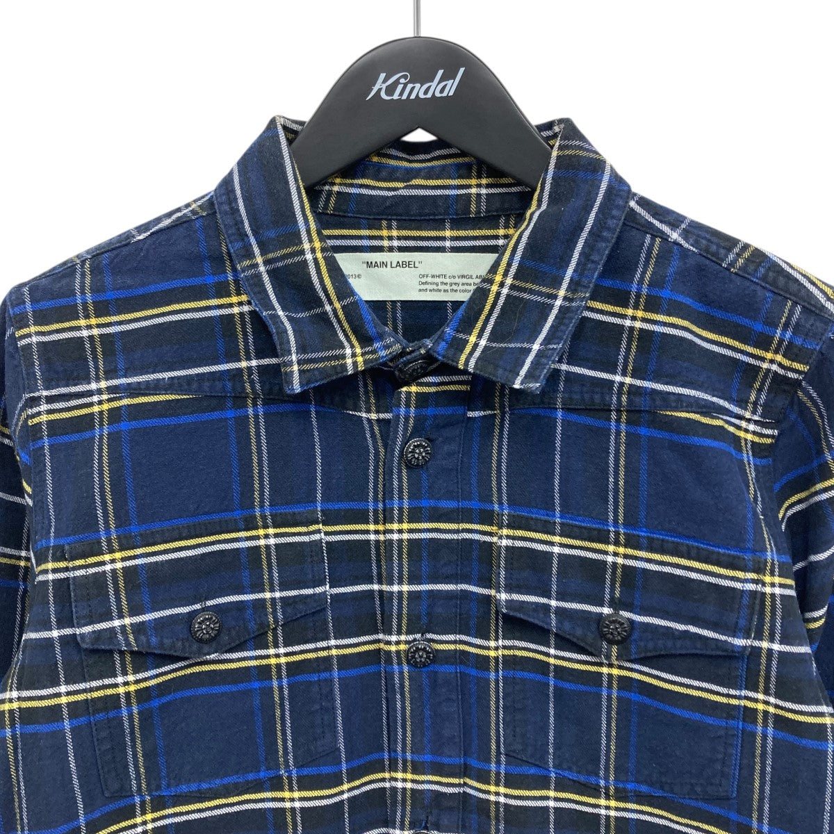Off-White Check Shirt Navy - Pre-owned