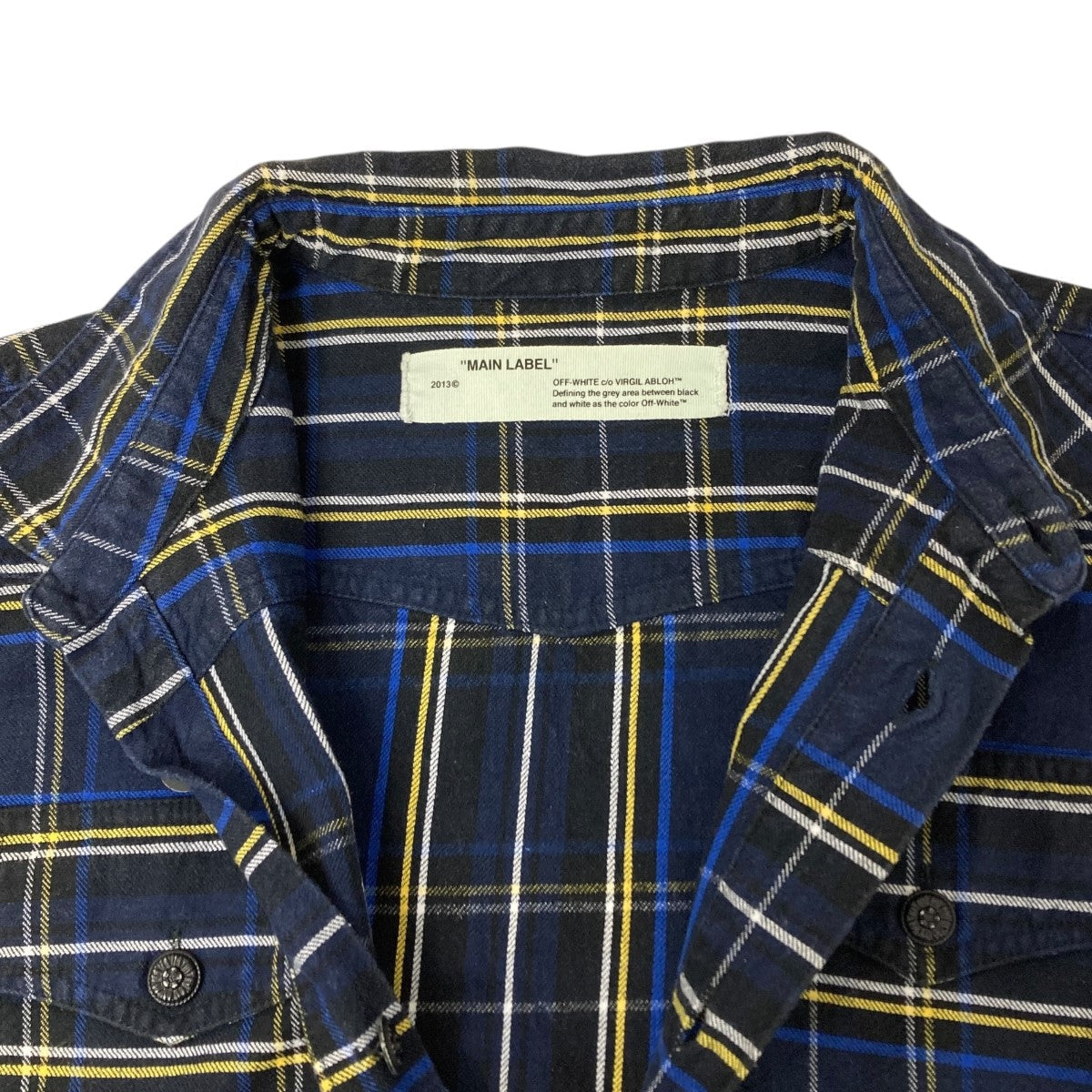 Off-White Check Shirt Navy - Pre-owned