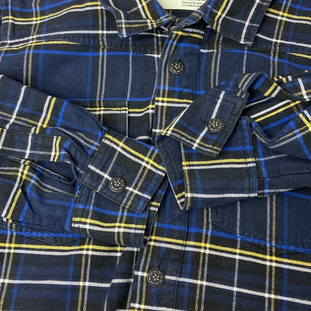 Off-White Check Shirt Navy - Pre-owned