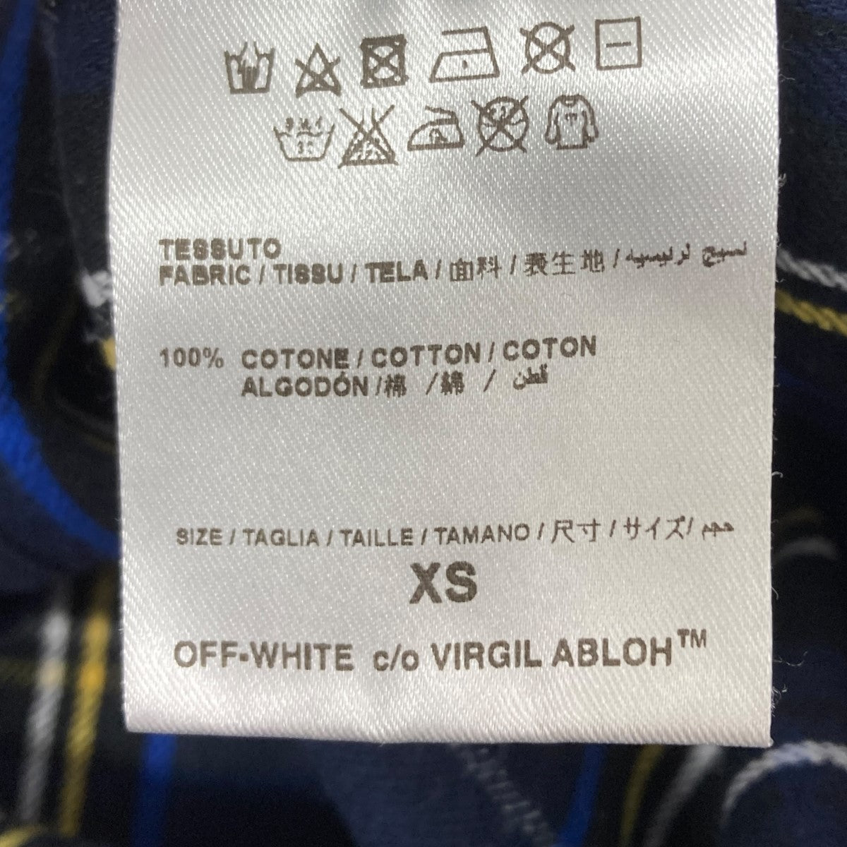 Off-White Check Shirt Navy - Pre-owned