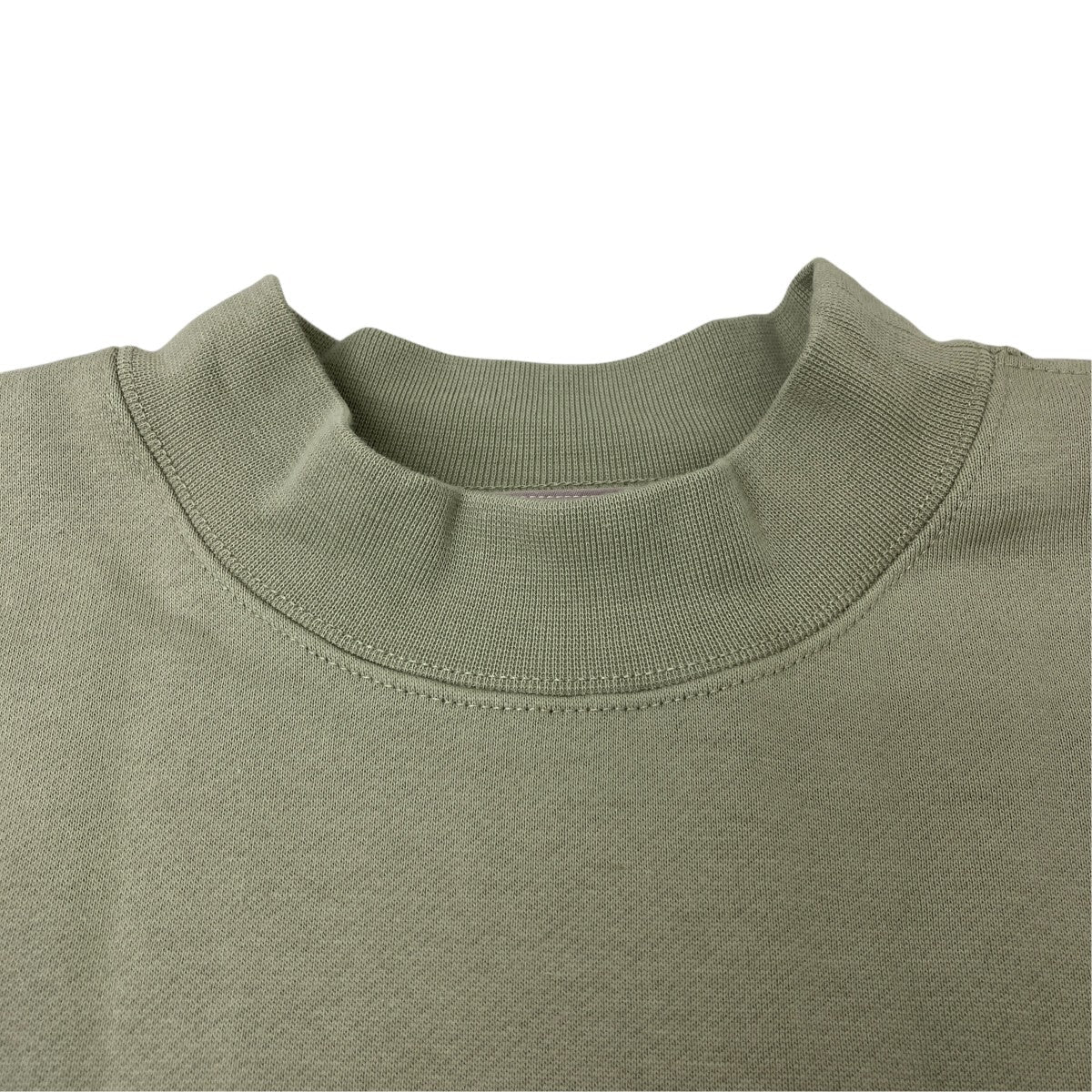 Fear of God Essentials Mock Neck Logo Sweatshirt Green - Pre-owned