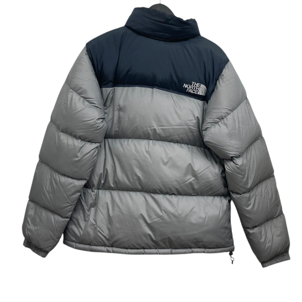 The North Face Nuptse Down Jacket Navy Grey - Pre-owned