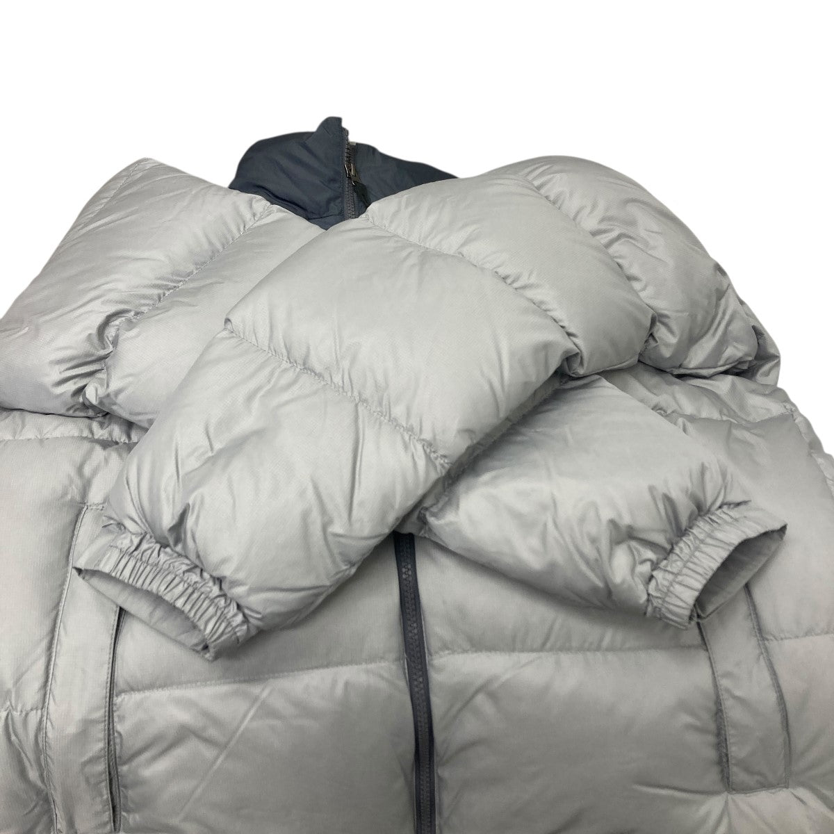 The North Face Nuptse Down Jacket Navy Grey - Pre-owned