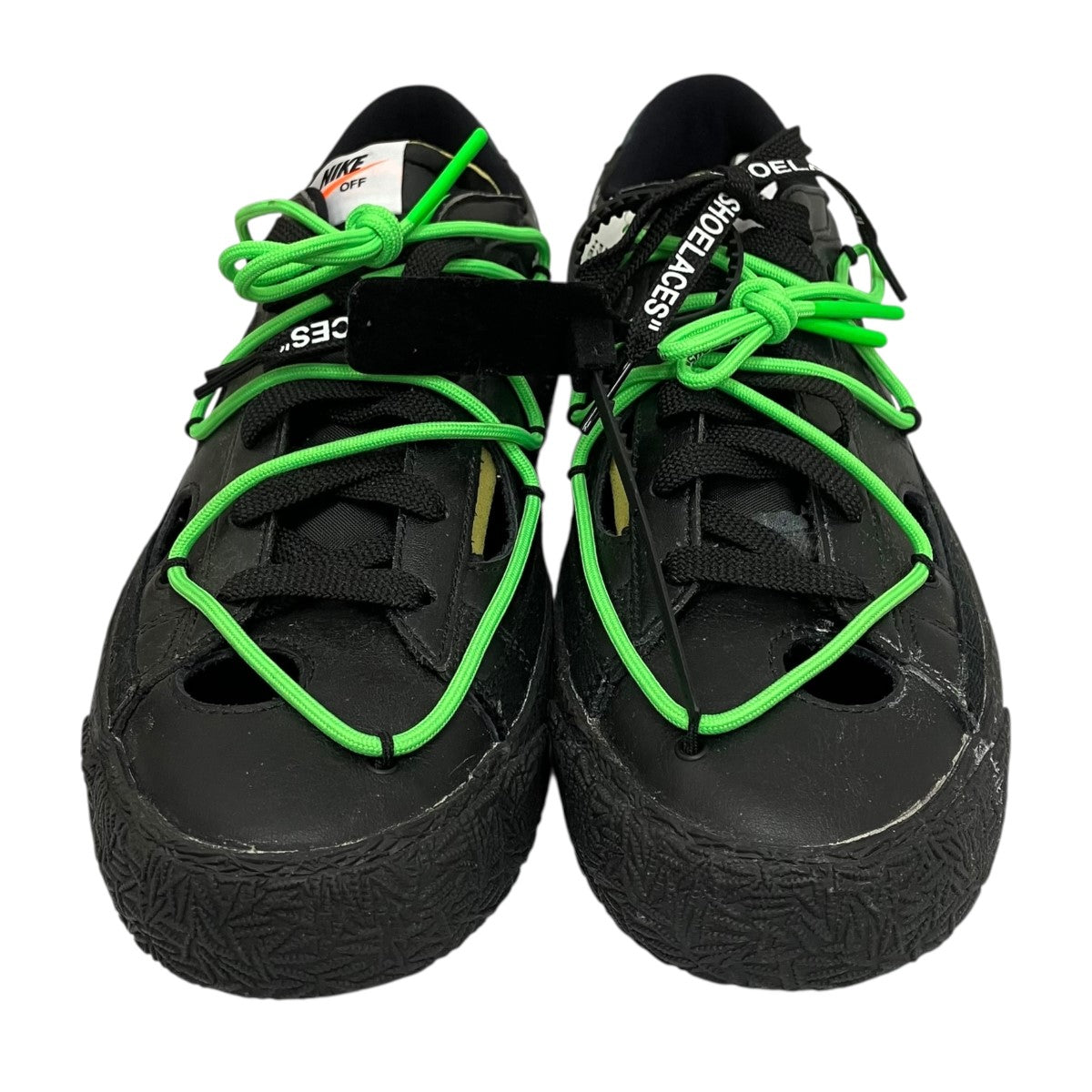 Nike x Off-White Blazer LOW 77 Low Cut Sneakers Black/Green - Pre-owned