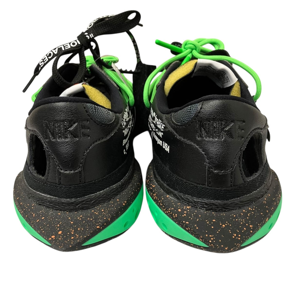 Nike x Off-White Blazer LOW 77 Low Cut Sneakers Black/Green - Pre-owned