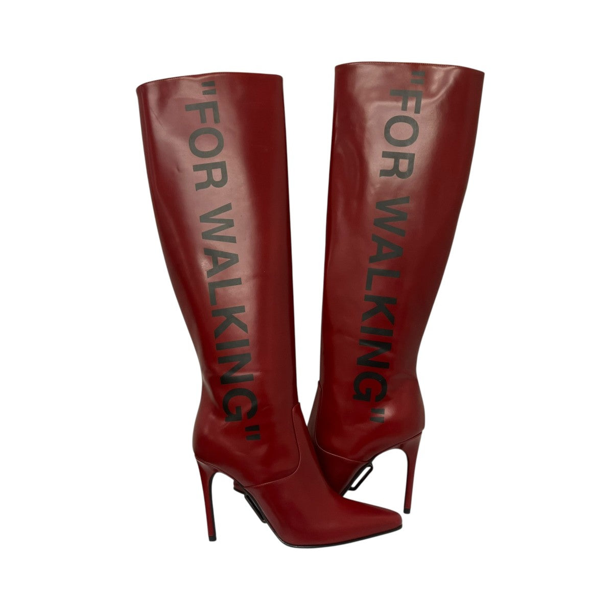 Off-White Long Boots Red - Pre-owned