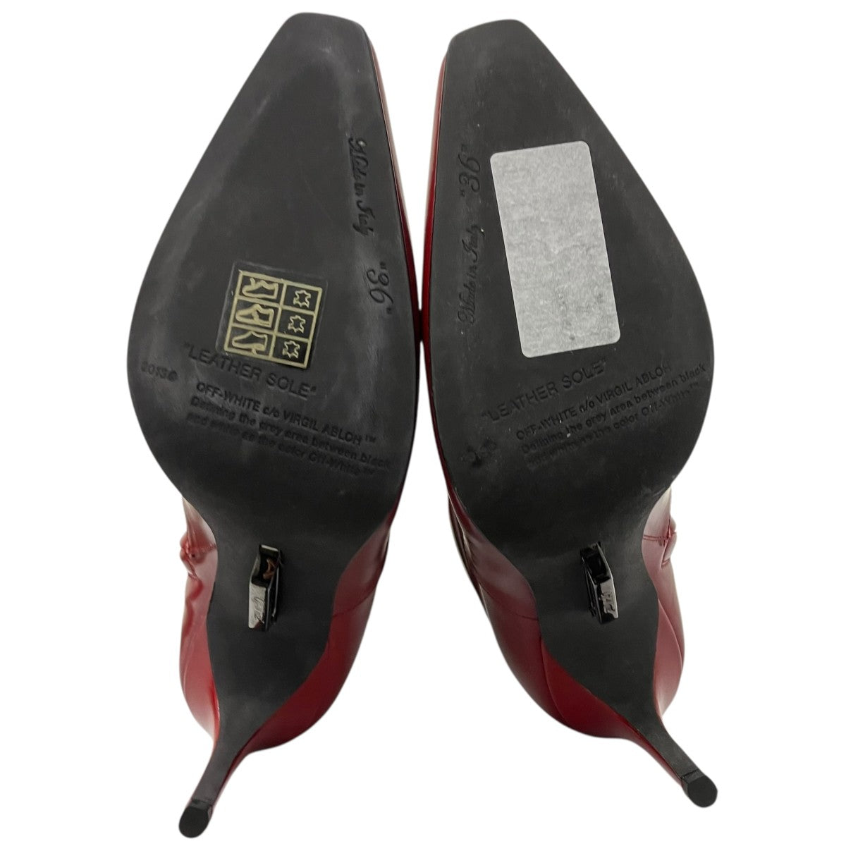 Off-White Long Boots Red - Pre-owned