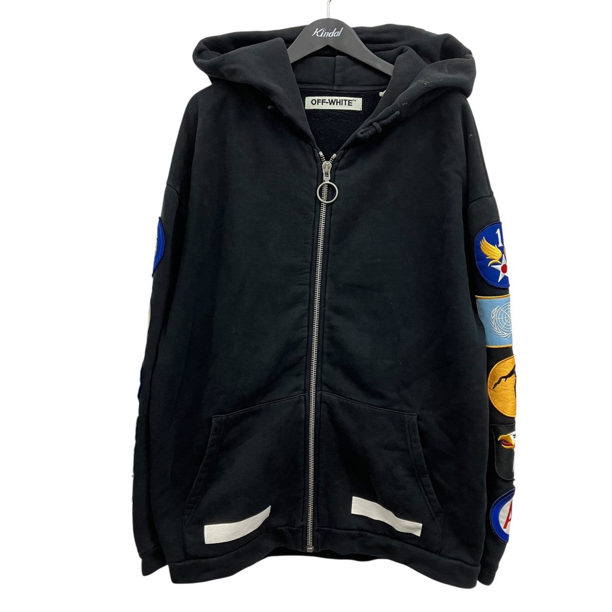 Off-White Zip Hoodie Black - Pre-owned