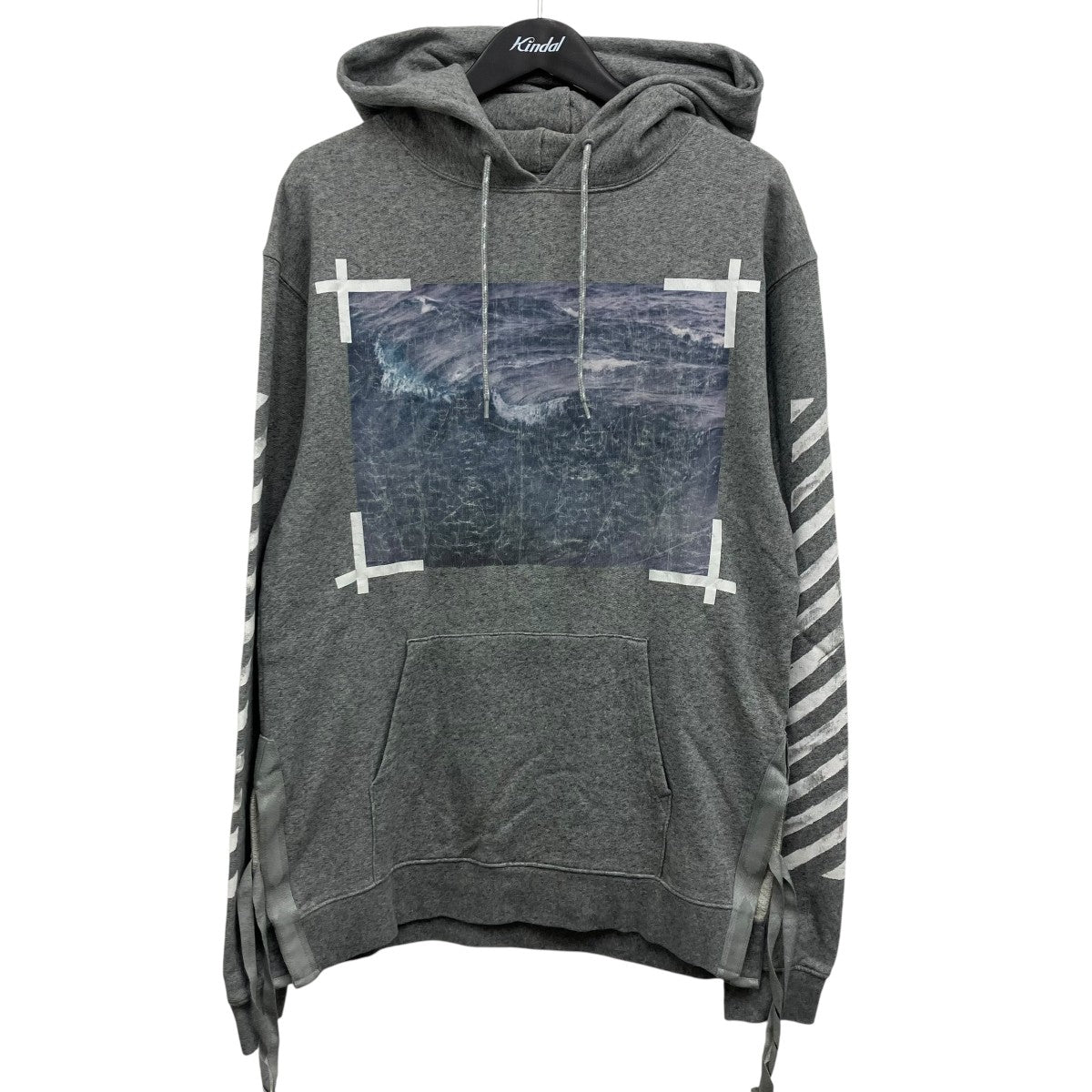 Off-White Pullover Hoodie Gray - Pre-owned