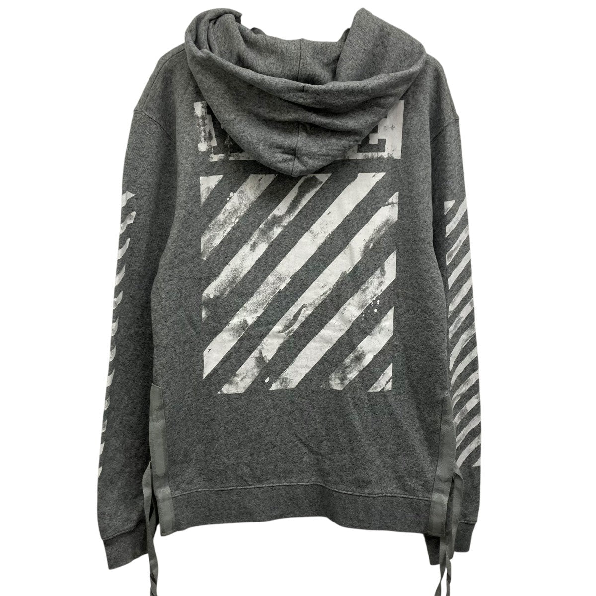 Off-White Pullover Hoodie Gray - Pre-owned
