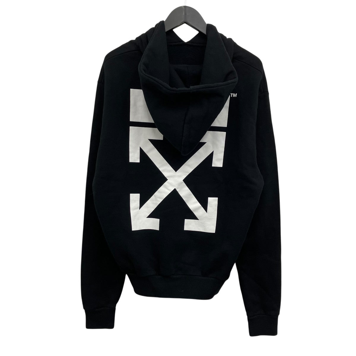 Off-White Pullover Hoodie Black - Pre-owned