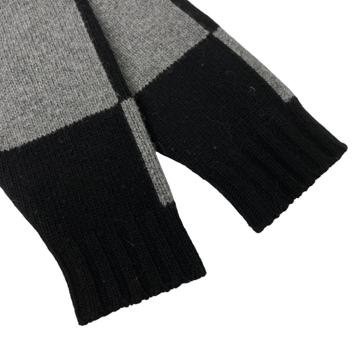 Off-White Check Wool Cardigan Gray/Black - Pre-owned
