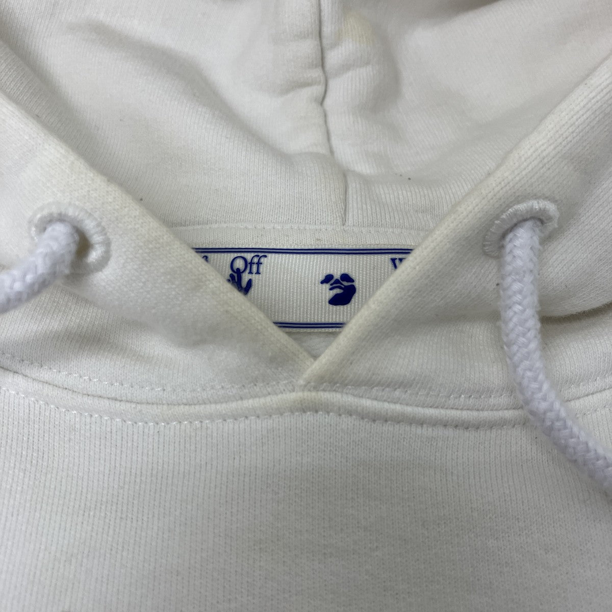 Off-White Back Print Hoodie White - Pre-owned