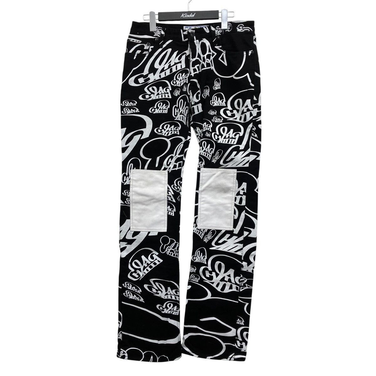 Off-White Denim Pants Black/White - Pre-owned