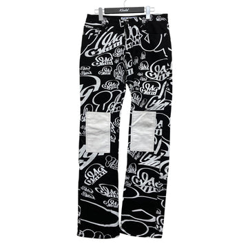Off-White Denim Pants Black/White - Pre-owned