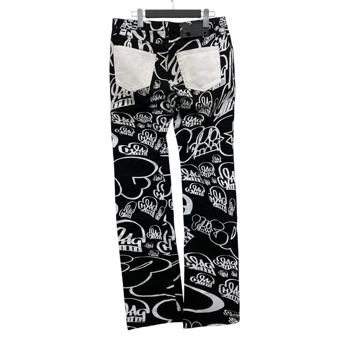 Off-White Denim Pants Black/White - Pre-owned