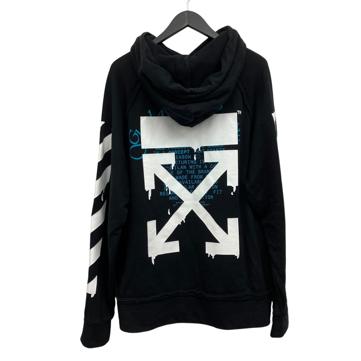 Off-White 20ssdripping Arrows Hoodie Hooded Hoodie Black - Pre-owned