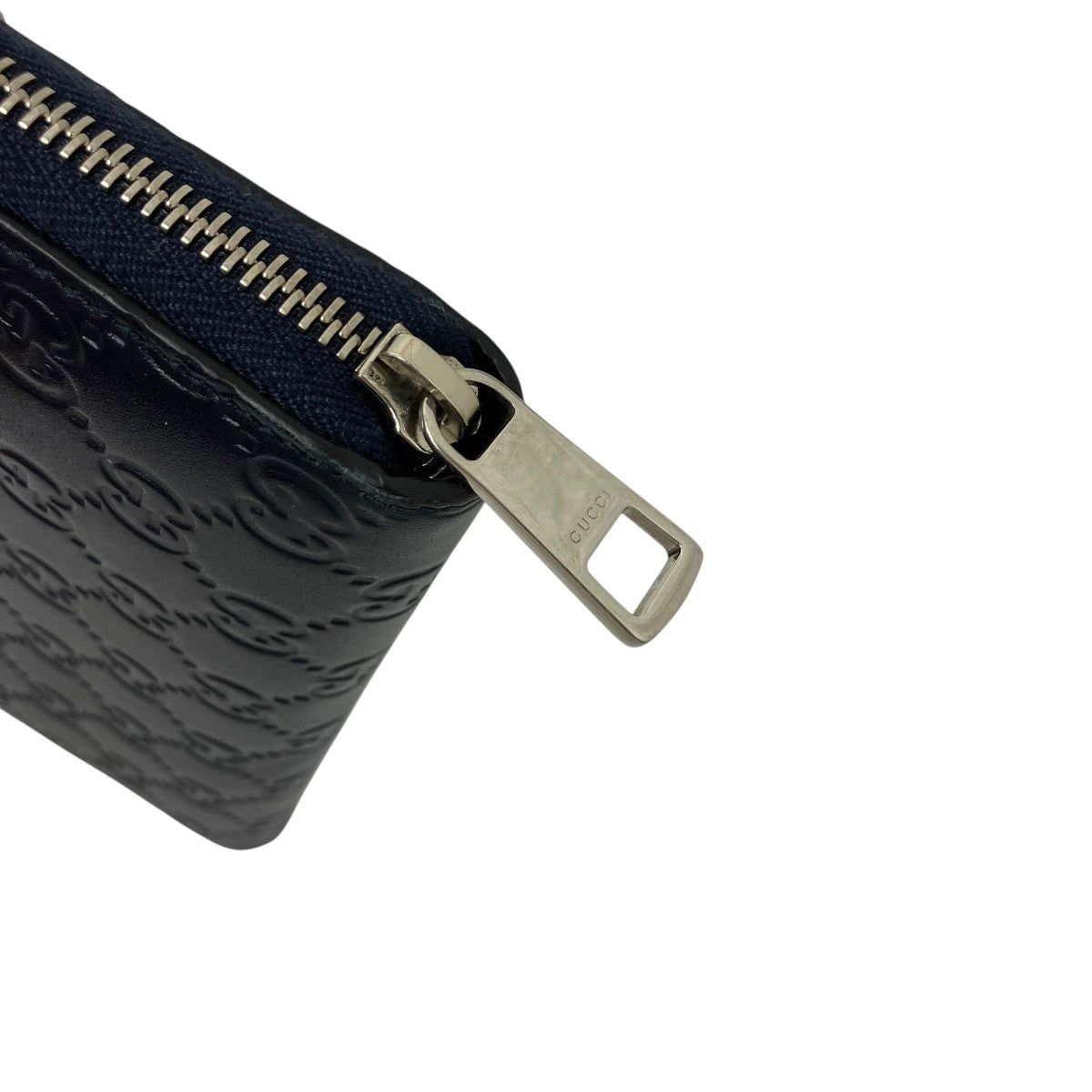 Gucci GG Logo Long Wallet Navy - Pre-owned