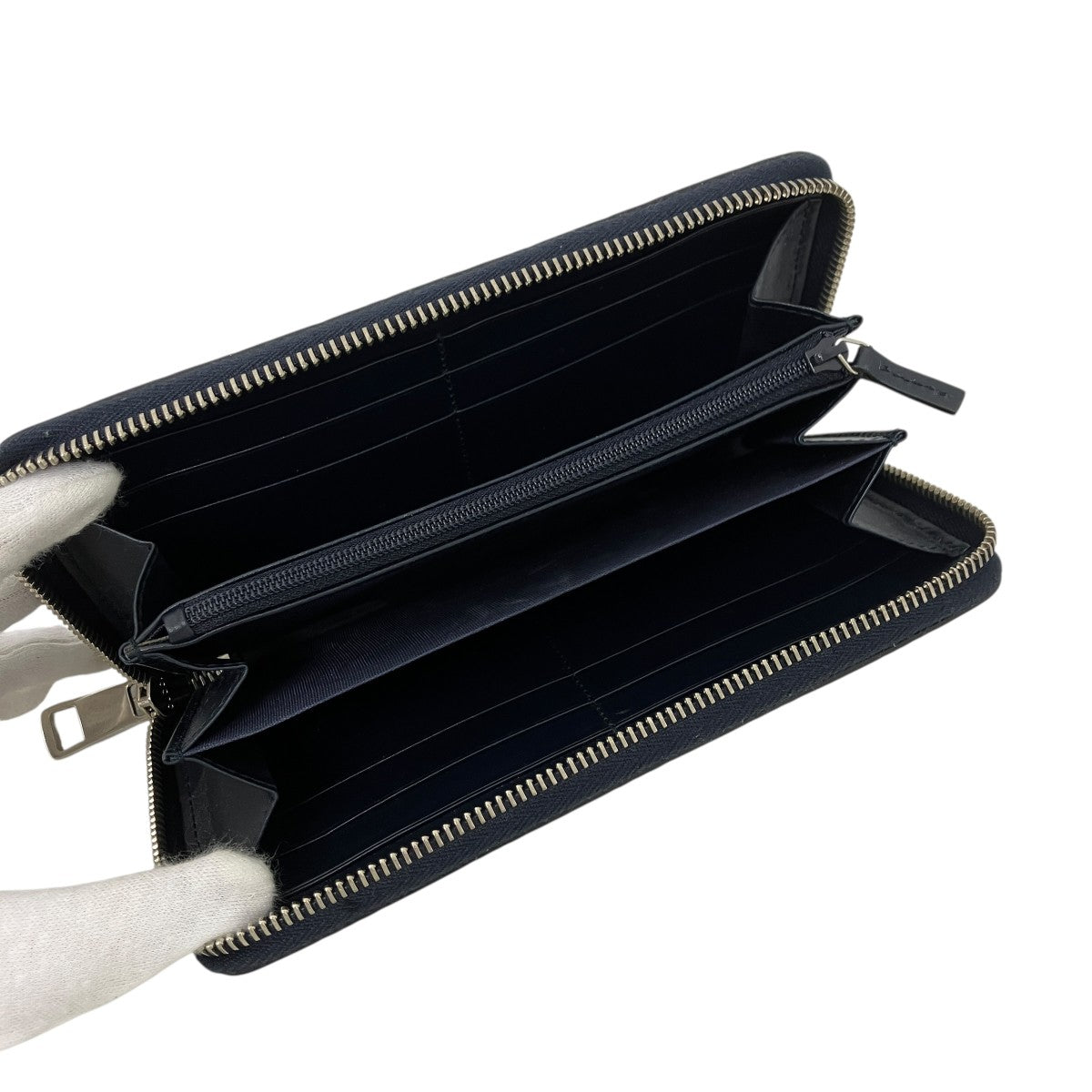 Gucci GG Logo Long Wallet Navy - Pre-owned