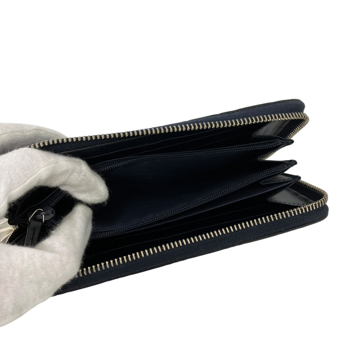 Gucci GG Logo Long Wallet Navy - Pre-owned