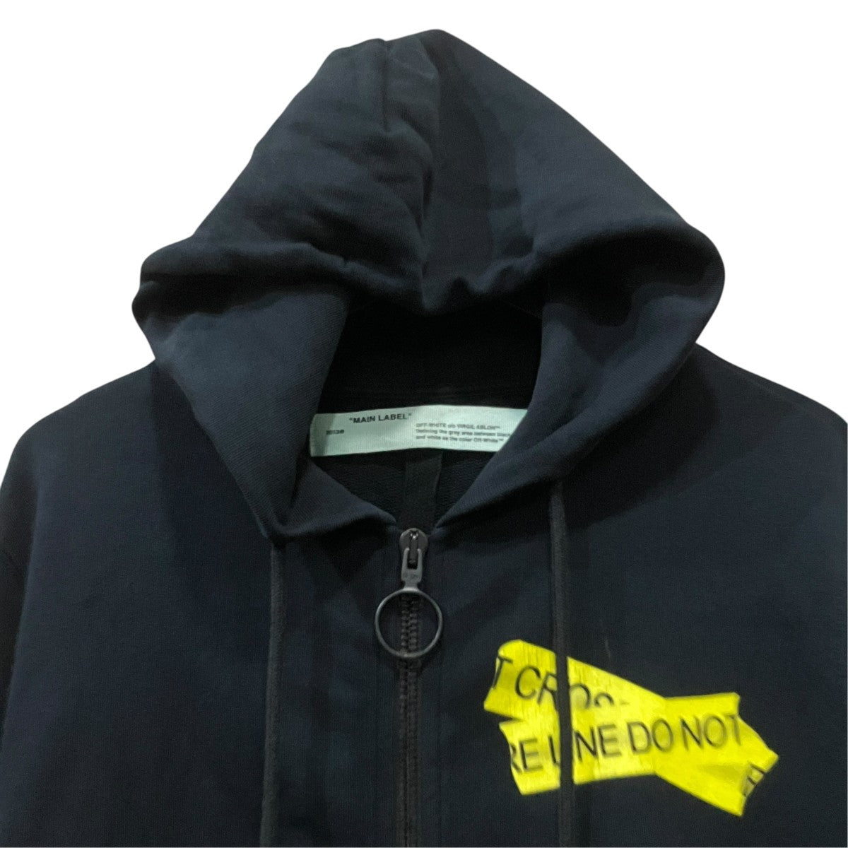 Off-White Zip Hoodie Black - Pre-owned