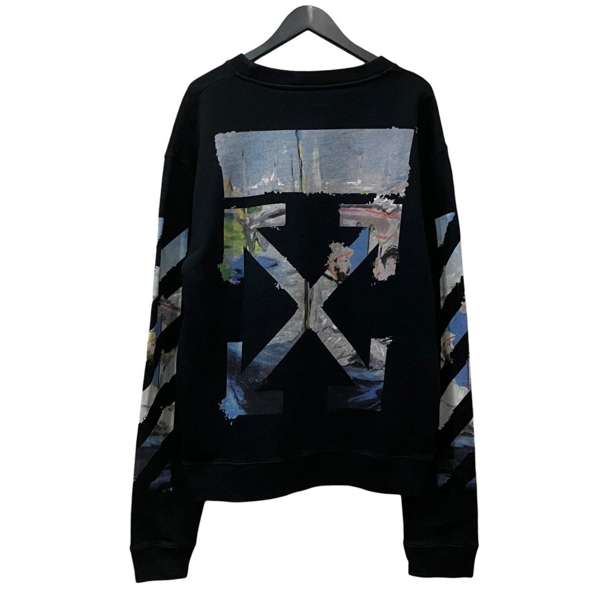 Off-White Crew Neck Sweatshirt Black - Pre-owned
