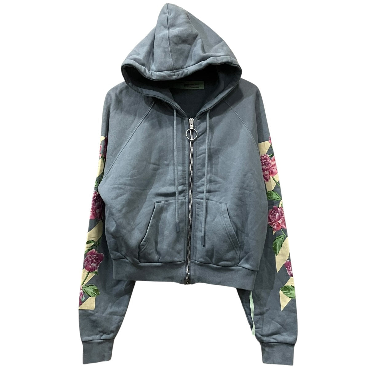 Off-White Zip Hoodie Blue - Pre-owned