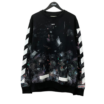 Off-White Galaxy Crew Neck Sweatshirt Black - Pre-owned