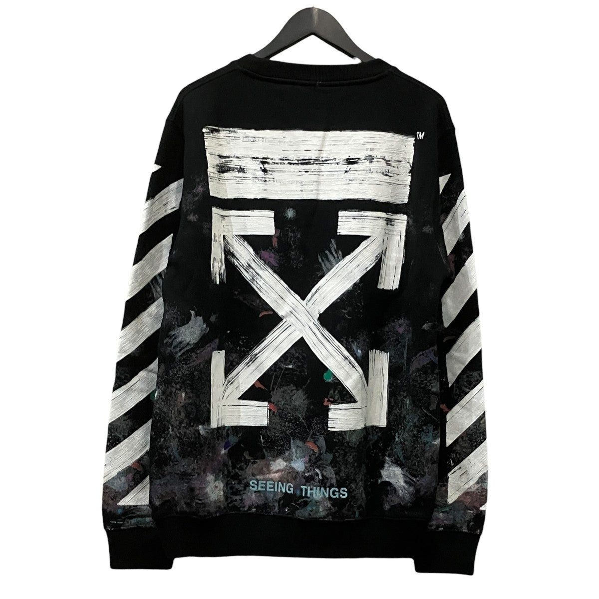 Off-White Galaxy Crew Neck Sweatshirt Black - Pre-owned