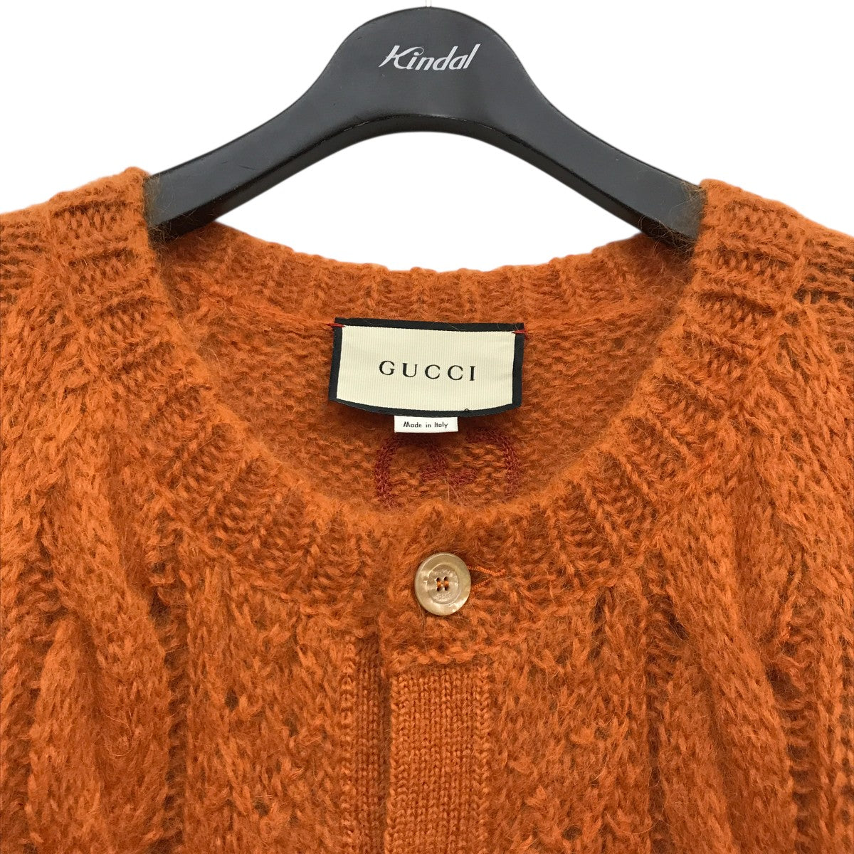 Gucci Mohair Blend Cardigan Orange - Pre-owned