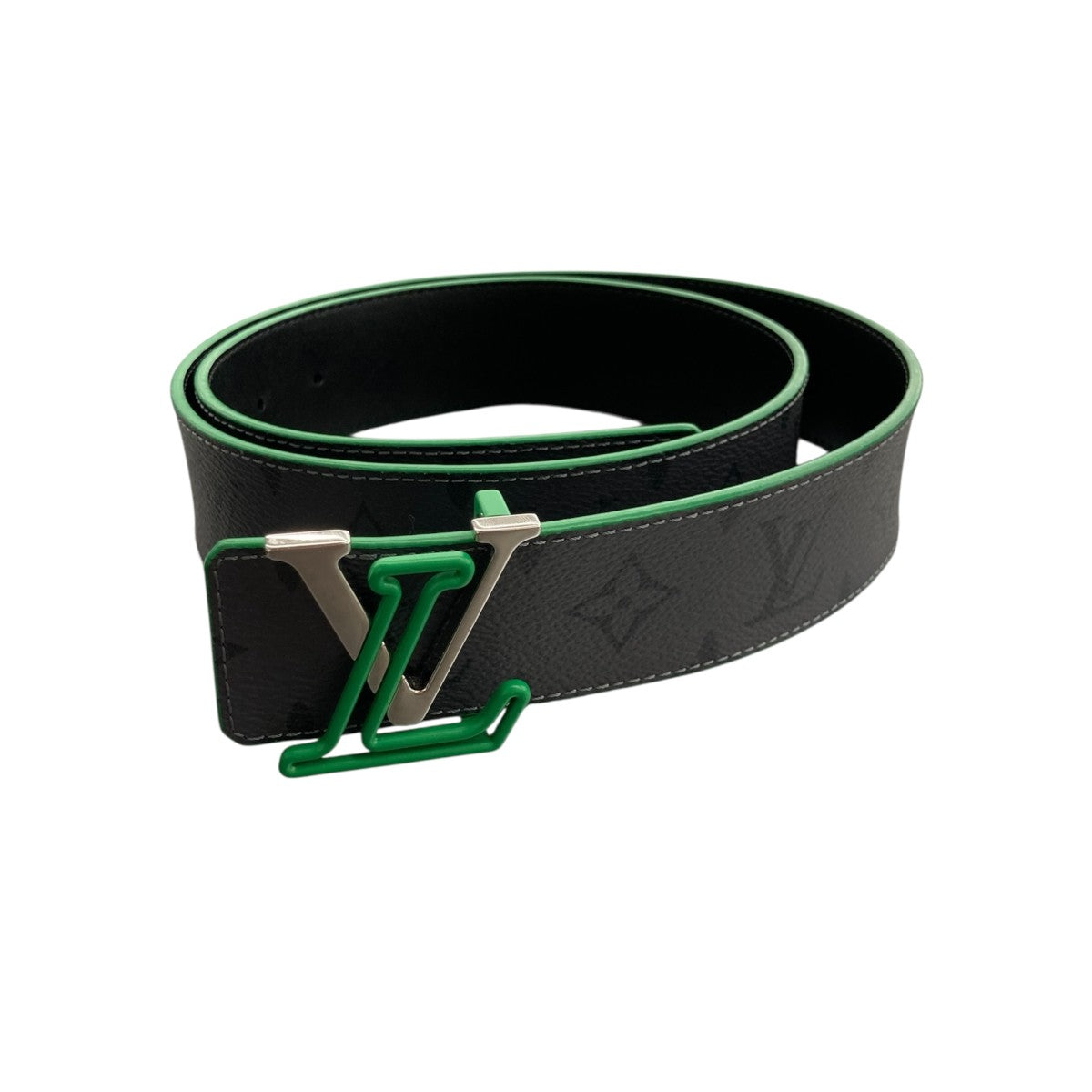 Louis Vuitton LV Initiales Belt Grey Green - Pre-owned