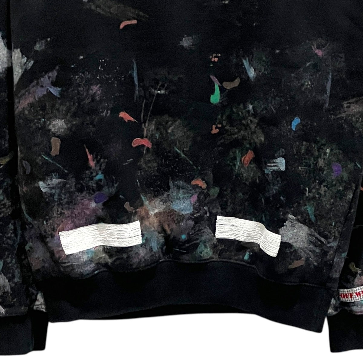 Off-White diag Galaxy Brushed Crewnec Back Arrow Sweat Black - Pre-owned