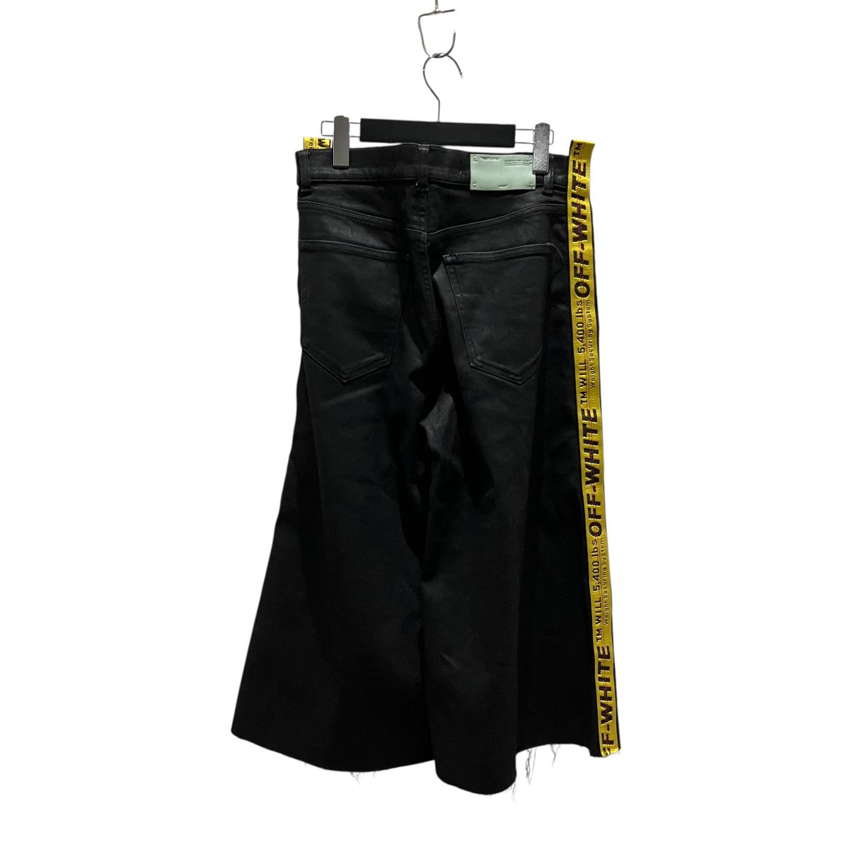 Off-White Cut-off Coated Pants Black - Pre-owned