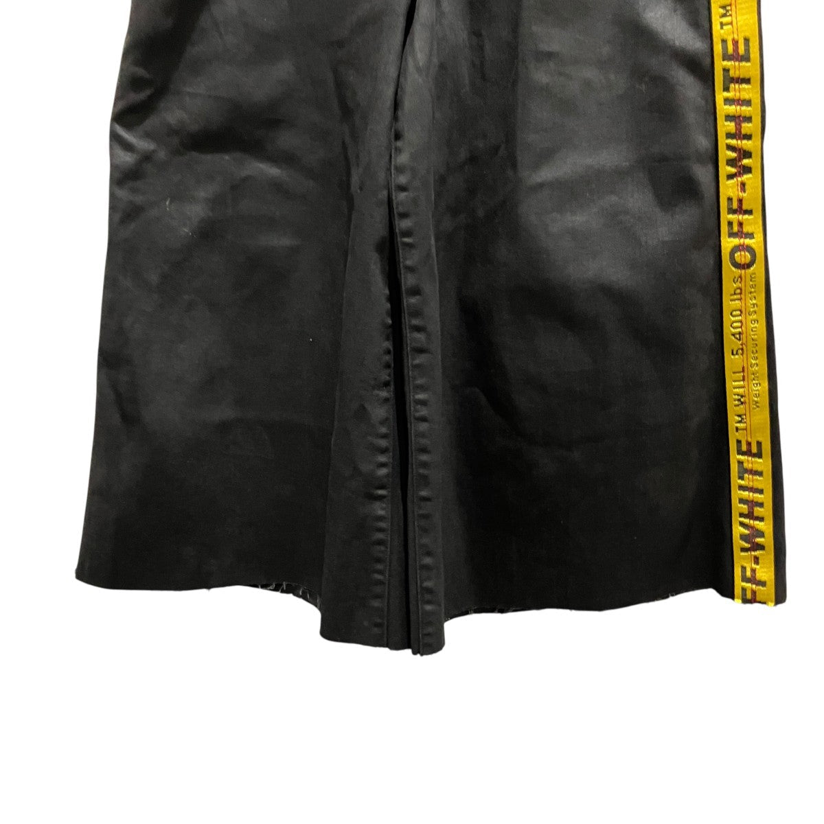 Off-White Cut-off Coated Pants Black - Pre-owned