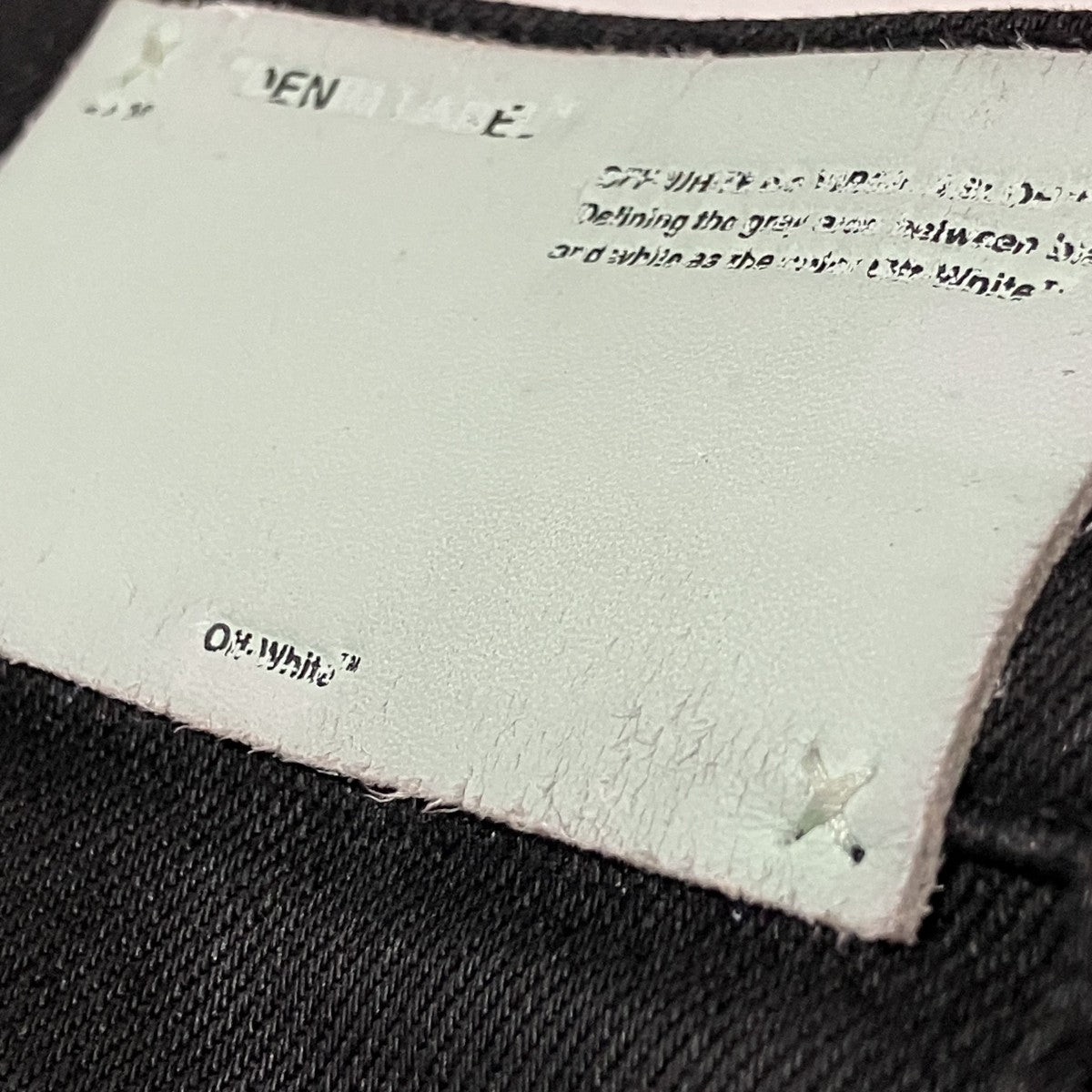 Off-White Cut-off Coated Pants Black - Pre-owned