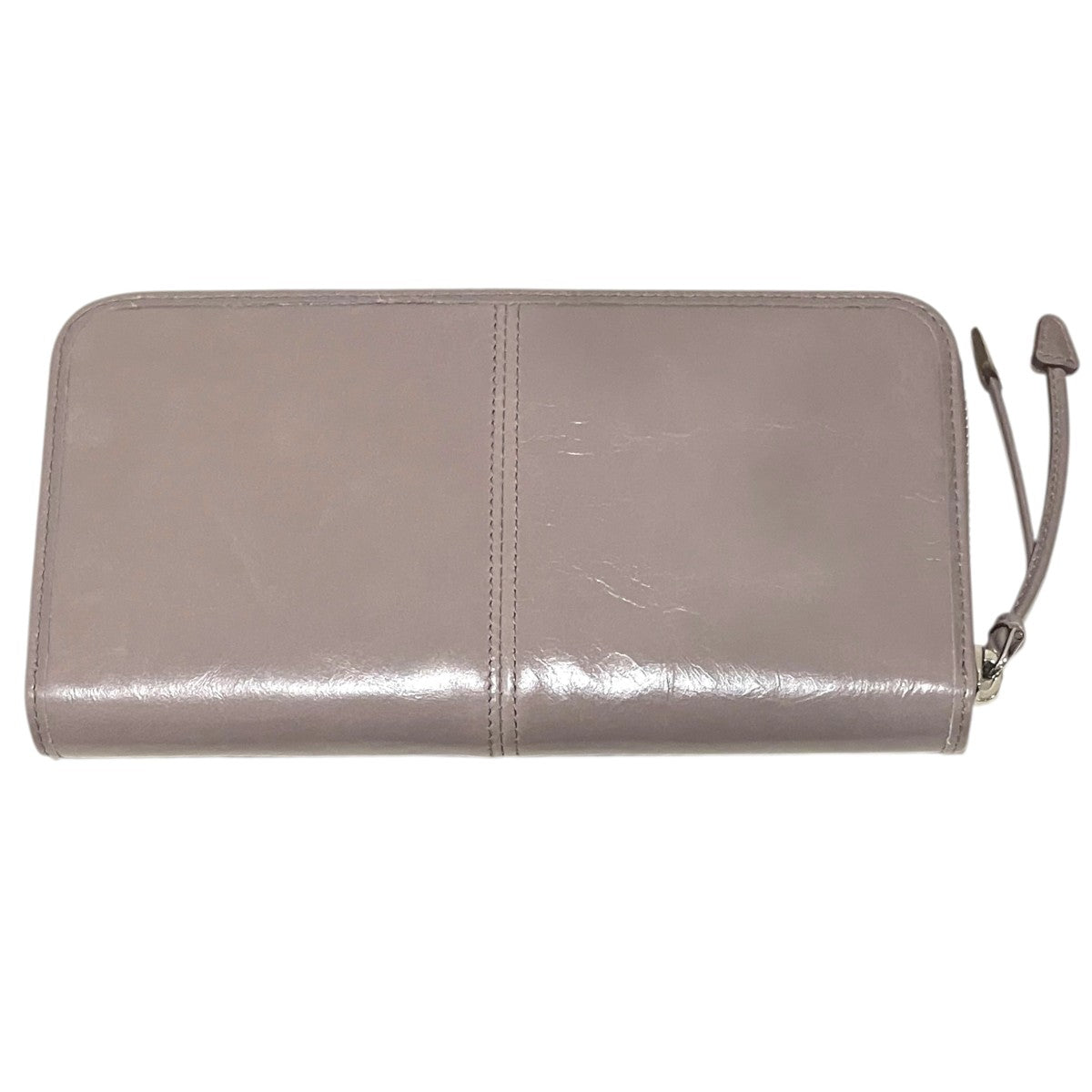 Prada Round Zip Wallet Gray - Pre-owned