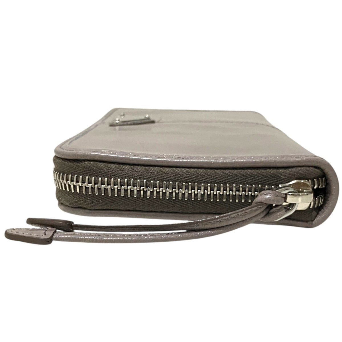 Prada Round Zip Wallet Gray - Pre-owned