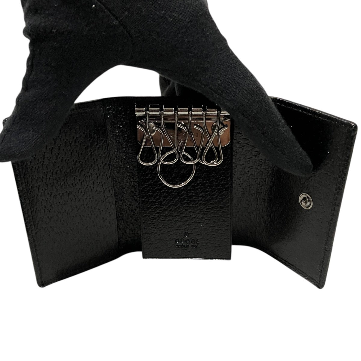 Gucci [sherry Line] Key Case Black - Pre-owned