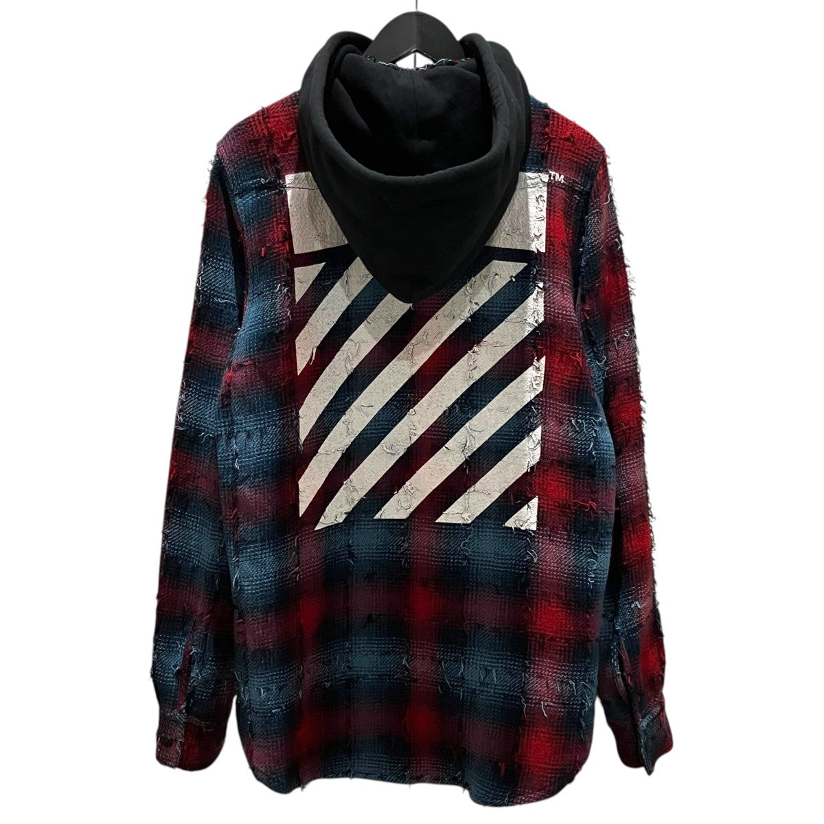 Off-White Hood Shirt Jacket Red/Blue - Pre-owned