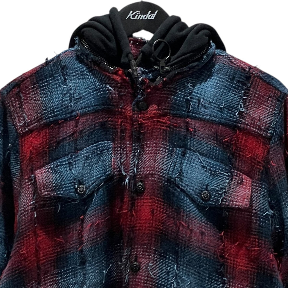 Off-White Hood Shirt Jacket Red/Blue - Pre-owned