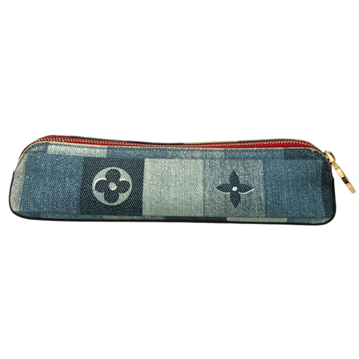 Louis Vuitton [truth Elisabeth (monogram Denim)] Pencil Case Indigo - Pre-owned