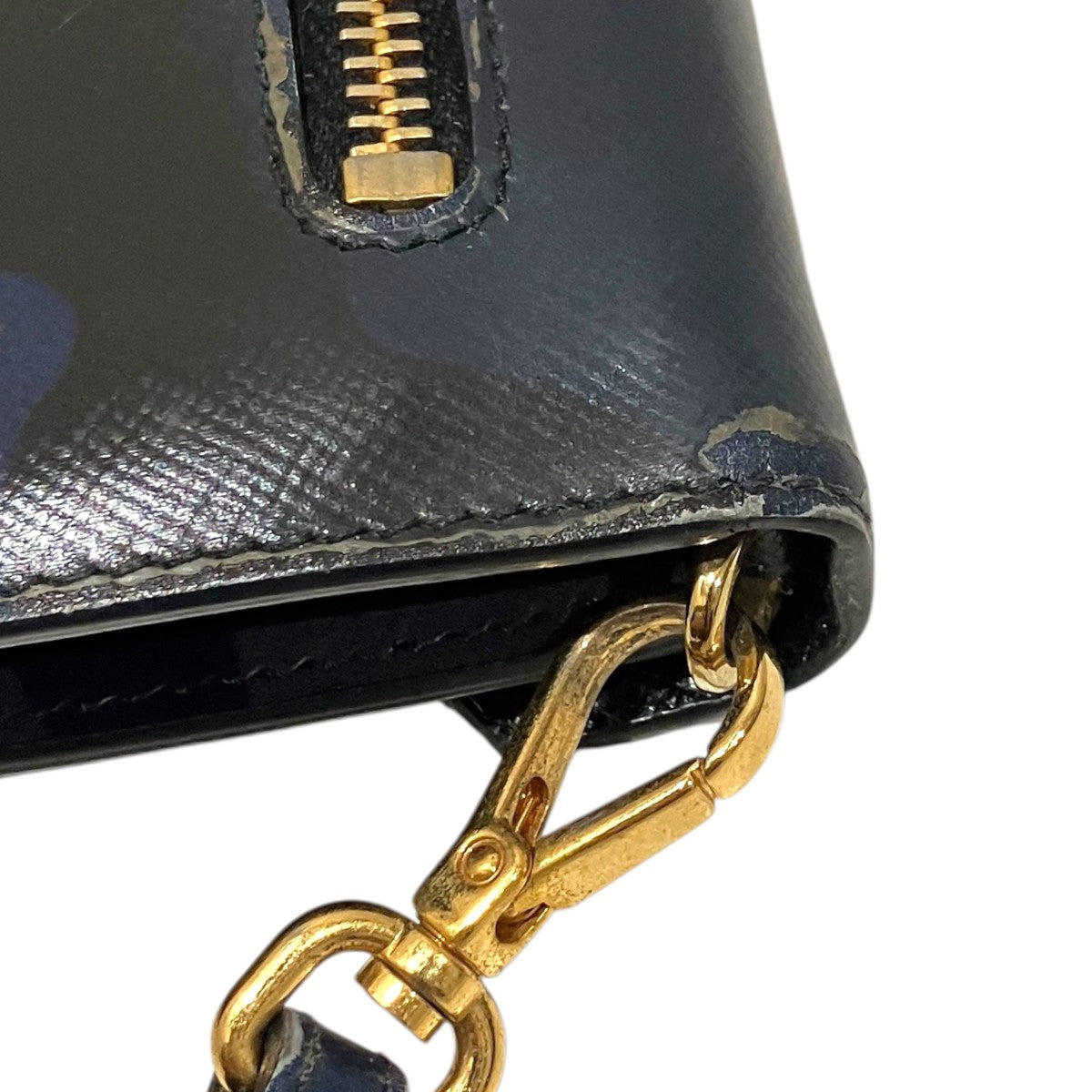 Prada Shoulder Wallet Navy - Pre-owned