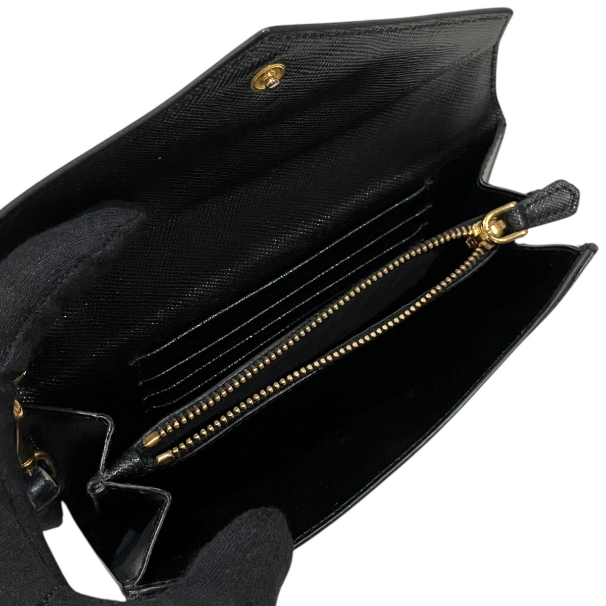 Prada Shoulder Wallet Navy - Pre-owned